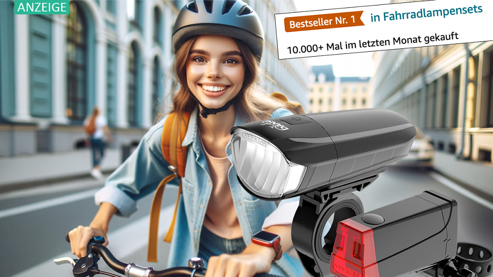 Für beste Sicherheit: Darum greifen alle zu diesem Fahrradleuchten-Set - jetzt mit 28 % Amazon-Rabatt