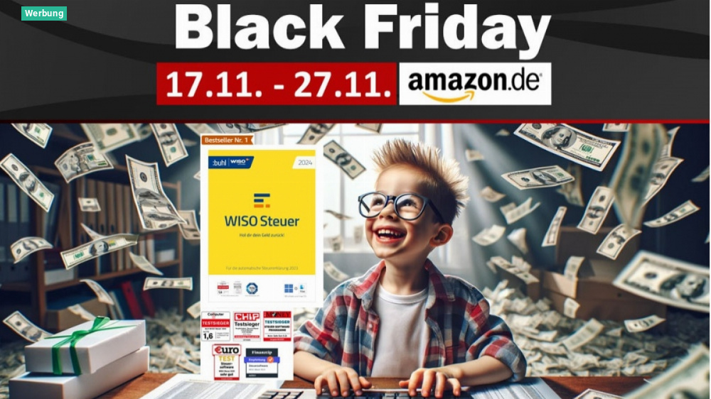Amazon hilft beim Steuern sparen: Bestseller Wiso Steuer zum Black Friday 49 Prozent billiger