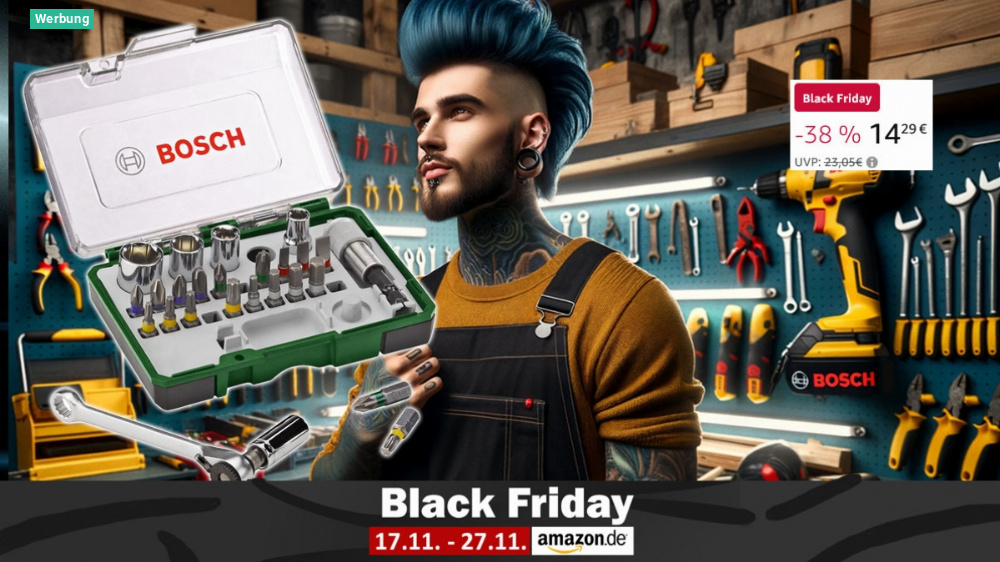 Ein Preisfehler, den man ausnutzen sollte? Bosch Schrauberbit- & Ratschenset für 14,29 Euro