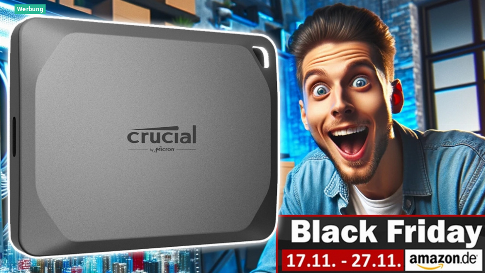 Crucial X9 Pro 2 TB: Umstieg von externer Festplatte auf portable SSD günstig wie nie beim Amazon Black Friday