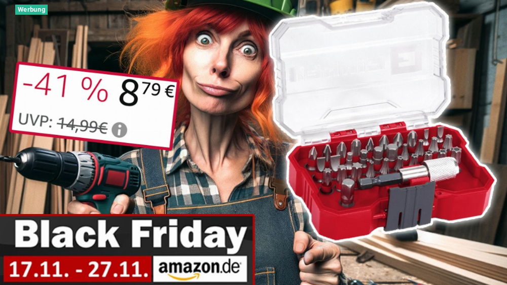 Fast schon geschenkt: 32-teiliges Einhell Bit-Set für 8,79 Euro beim Amazon Black Friday