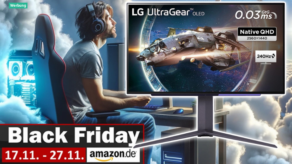 So günstig ist der Gamer-Traum nirgendwo sonst: LG OLED mit 27 Zoll, WQHD, 240 Hz beim Amazon Black Friday
