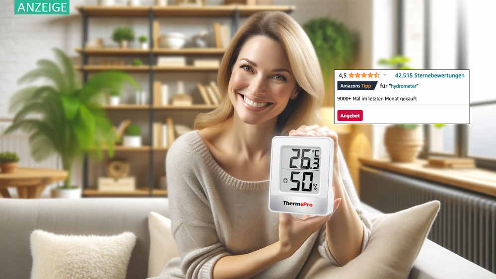 Gesundes Raumklima, kein Schimmel: Dieses Megaseller-Thermometer misst auch die Luftfeuchtigkeit