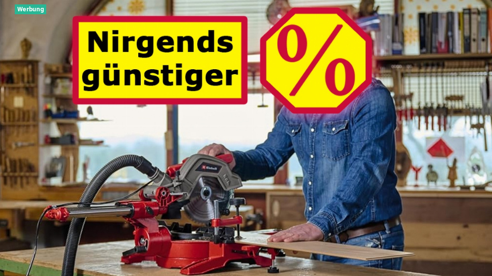 Preishammer von Amazon: 50 % Rabatt auf Einhell Zug-Kapp-Gehrungssäge mit 1.600 Watt Leistung