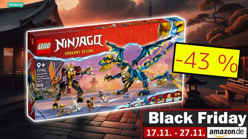 Amazon haut Lego mit 43 % Rabatt raus: So günstig war der Ninjago Drache (Set 71796) noch nie
