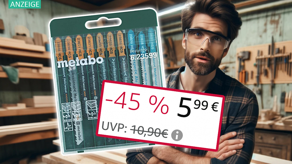 So günstig wie nirgendwo sonst: Metabo Sägeblatt-Set für Stichsägen bei Amazon stark reduziert