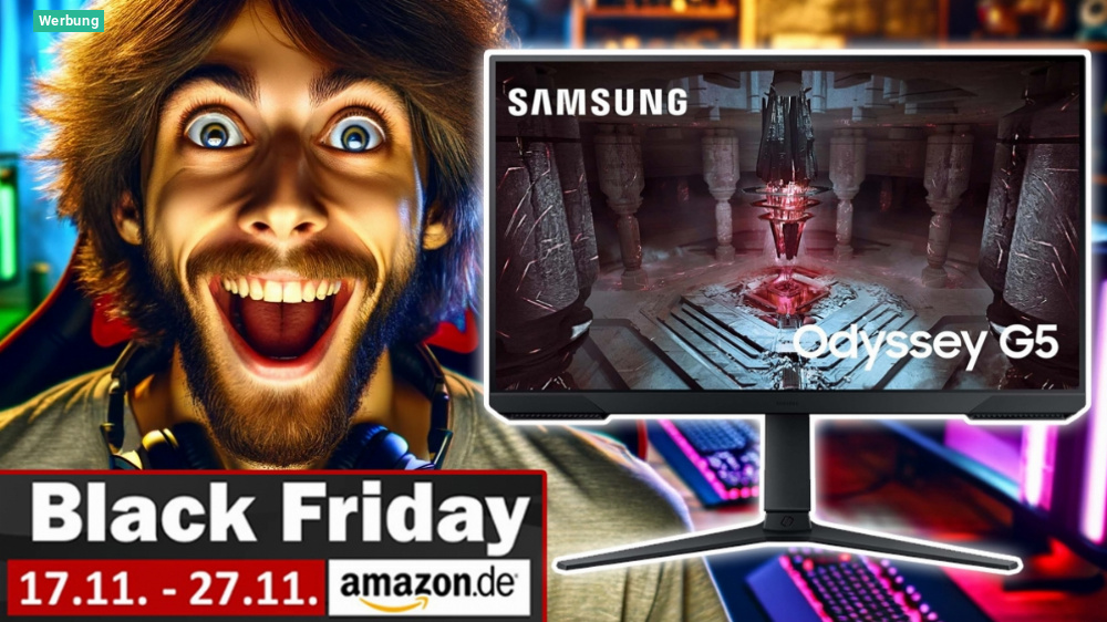 Samsung Odyssey G5 für nur noch 229 Euro: Gaming-Monitor mit 27 Zoll, WQHD und 165 Hz beim Amazon Black Friday
