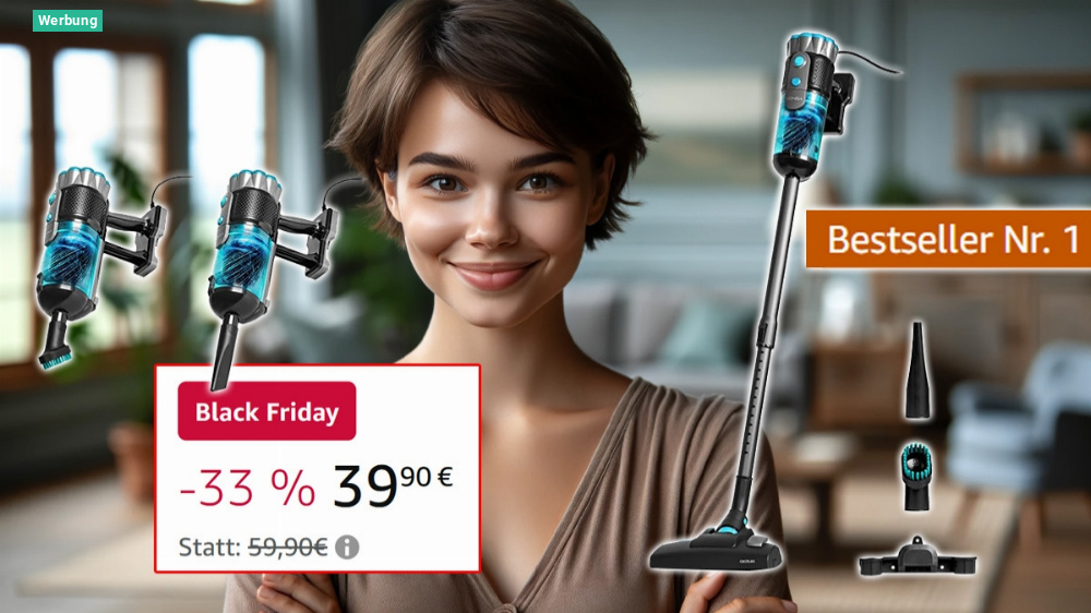 Amazon dreht am Black Friday durch: Bestseller-Staubsauger im Angebot für unter 40 Euro!