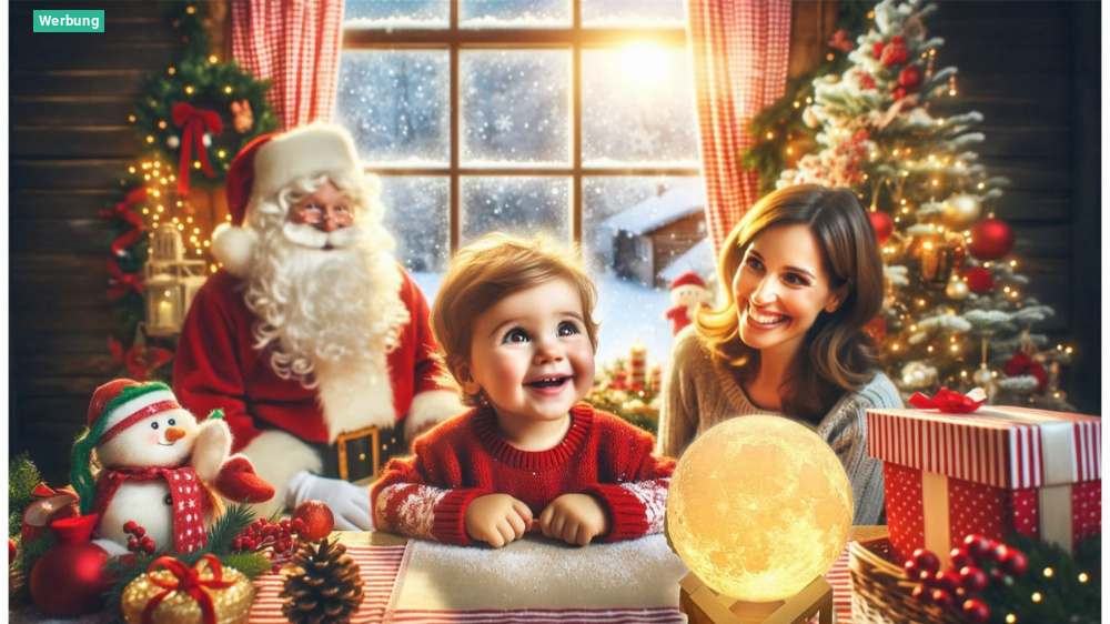 Zu Weihnachten Kinderaugen zum Leuchten bringen: Mondlampe 20 Prozent günstiger