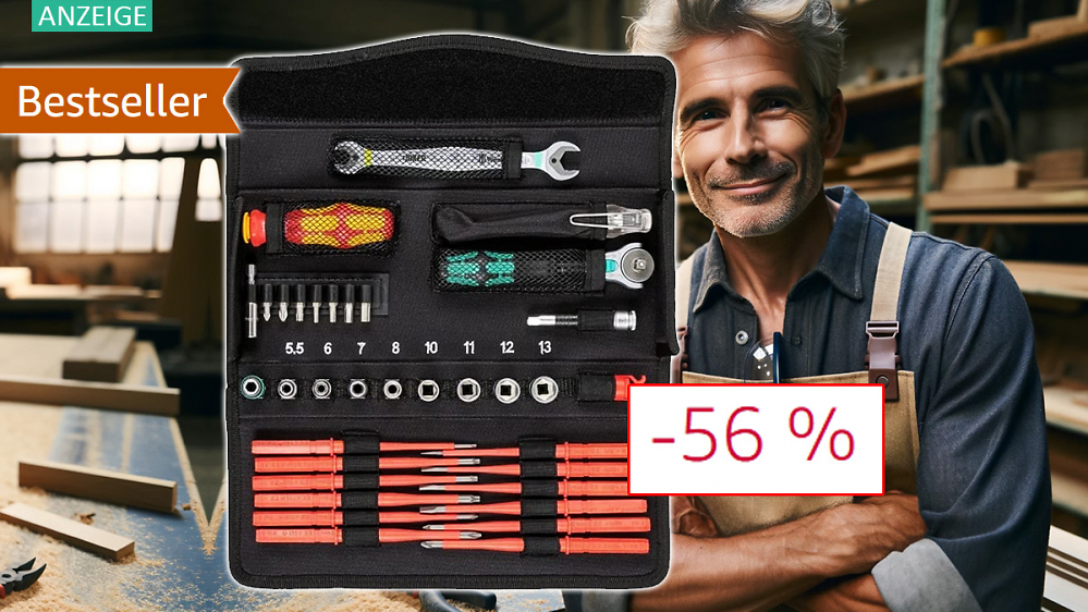 Ist schon Black Friday? Nicht mal die Hälfte für das komplette Wera-Werkzeugset Kraftform Kompakt (35-teilig)