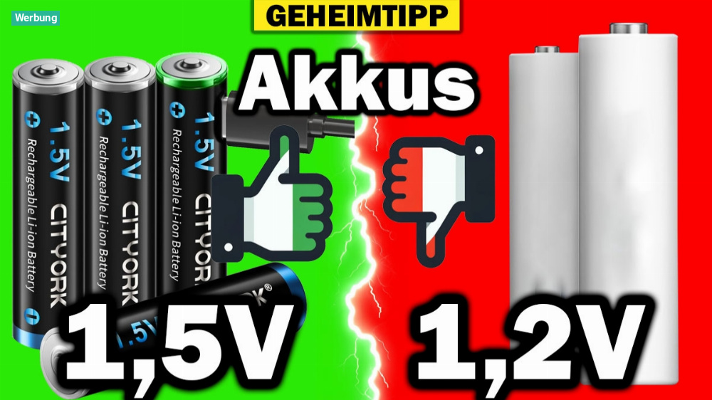 Geheimtipp: Endlich gibt es AA- und AAA-Akkus mit 1,5 Volt - nie wieder schwache Batterien - Update 2