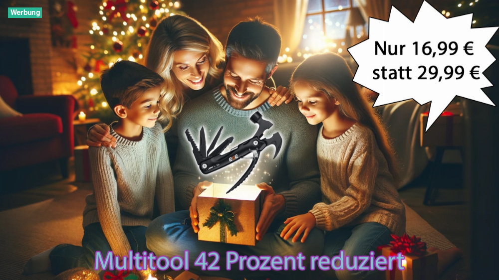 Noch auf der Suche nach einem Weihnachtsgeschenk? Bei Amazon gibt es ein 12-in-1-Multitool mit 43 Prozent Rabatt