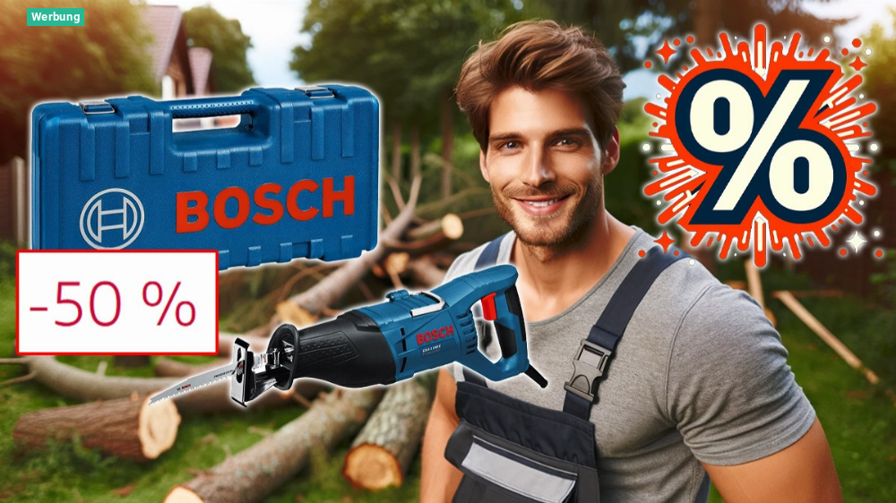 Halber Preis, volle Leistung: 50 % Mega-Rabatt auf Bosch Professional Säbelsäge im Angebot