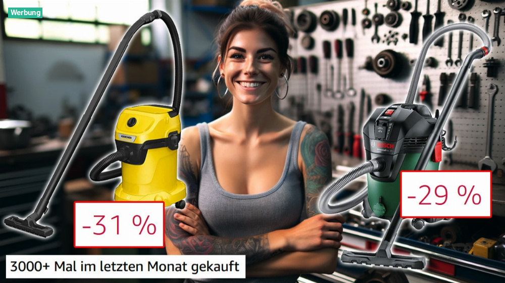 Bosch, Dyson oder Miele? Falsch! Bei Nass-/Trockensaugern ist Kärcher dank 31 % Rabatt absoluter Top-Seller - Bereits 3.000 Mal verkauft!