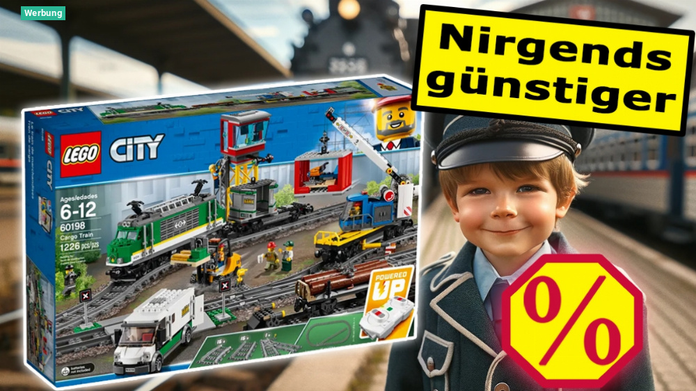 Amazon verschleudert Lego City Güterzug: Elektrisches Eisenbahn-Set mit dem höchsten Rabatt lieferbar