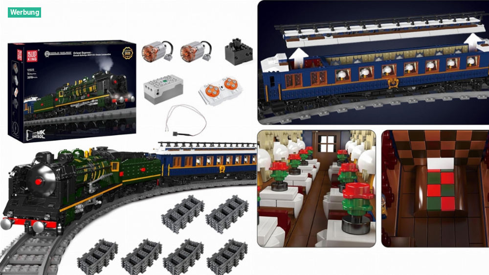 Besser als der Lego Ideas Orient Express? Das spricht für das Eisenbahn-Set von Mould King