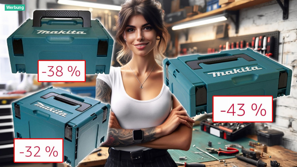 Verfrühtes Weihnachtsgeschenk: Dank 43 % Rabatt kostet dieser Makita-Systemkoffer unter 22 Euro!