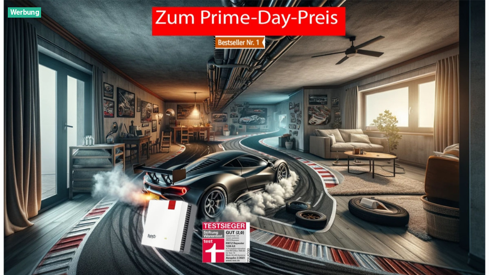 So günstig, wie am Prime Day zum schnellen WLAN im ganzen Haus mit dem Fritz Repeater 1200 AX