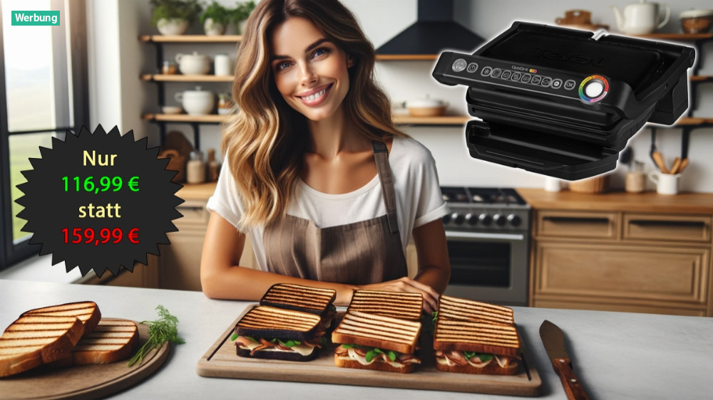 Befristetes Angebot bei Amazon: Jetzt den Tefal Optigrill mit 27 Prozent Rabatt sichern