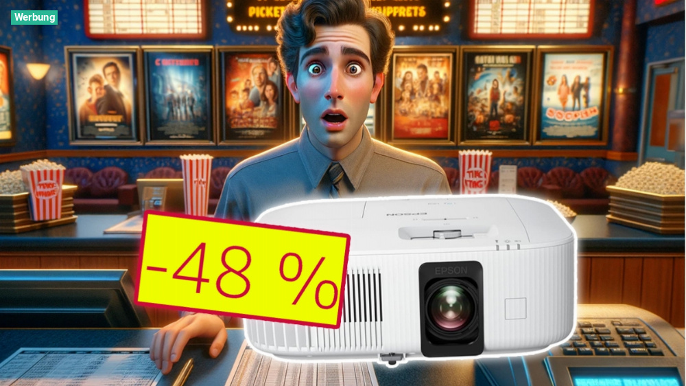 Nie mehr für's Kino bezahlen: Epson-Beamer kostet nicht mal die Hälfte mit 100 € Cashback