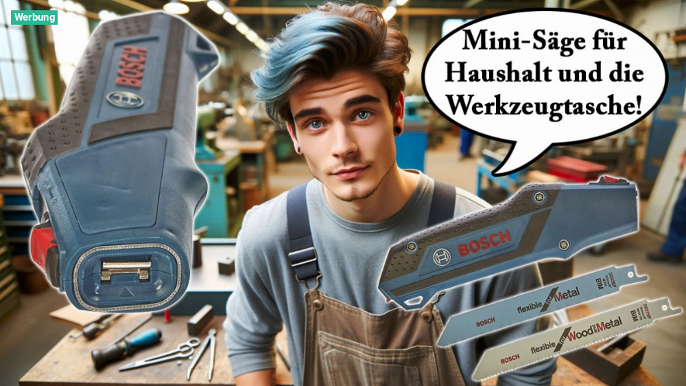 Was kann er, was kostet er? Sogar in die Hosentasche passt der Bosch Pro Sägehandgriff