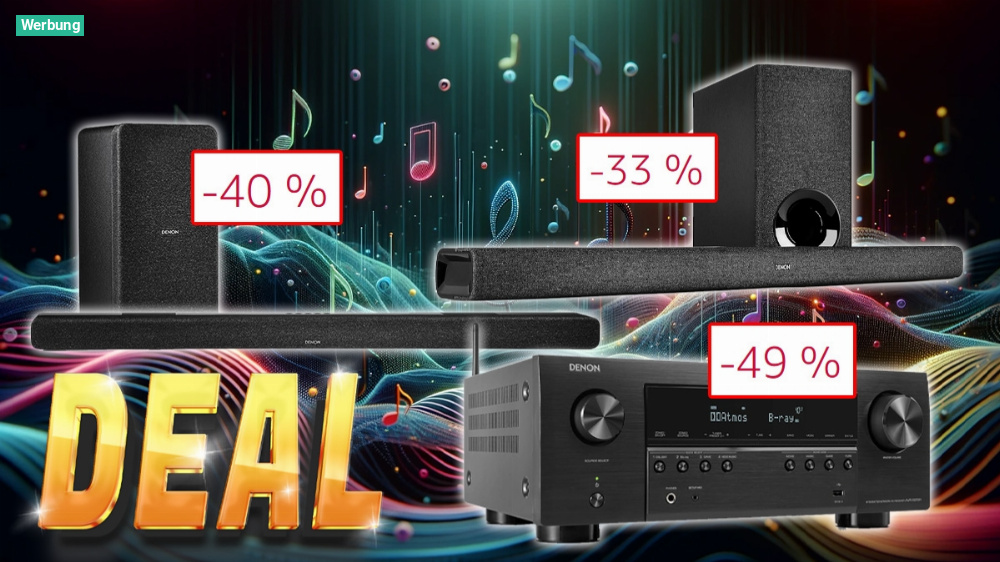 Amazon schmeißt Denon Soundbars raus! Bis zu 40 % Rabatt auf Dolby Atmos Soundbars mit Subwoofer