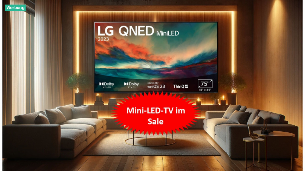 Preisfehler? Mini-LED-TV von LG und Samsung-QLED-TV in beliebter Größe jetzt unter 1.000 Euro