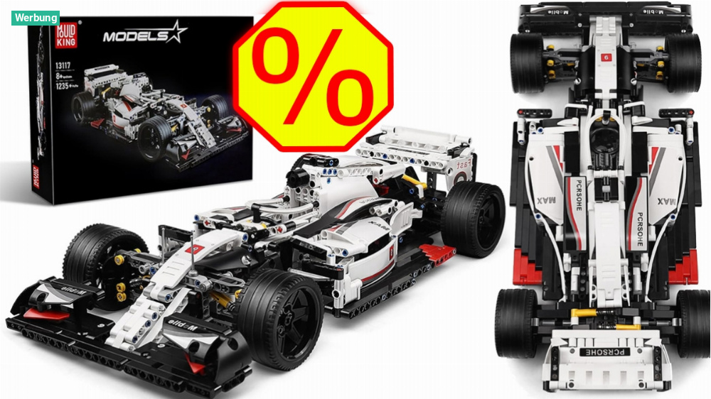 Nur 55,99 Euro: Lego F1 Rennwagen zu teuer? Mould King hat etwas dagegen!