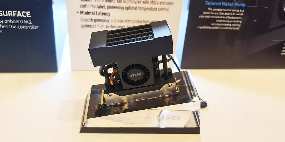 MSI Spatium M580 Frozr Liquid: Extreme Kühlung für PCI-E-5-SSD mit AiO-Wakü und Lüfter