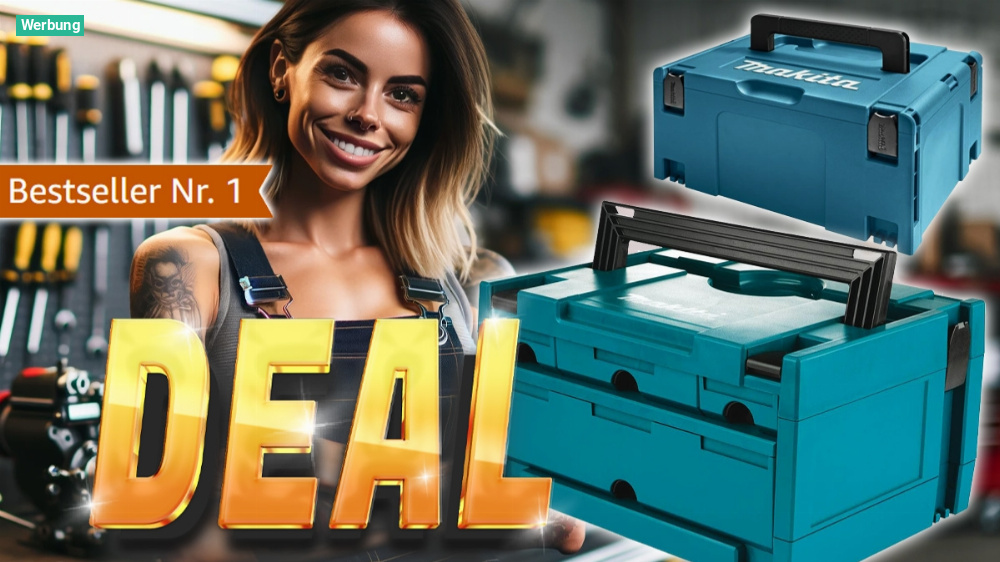 Kein Scherz! Fast 100 Euro Rabatt auf Makita Systemkoffer - Werkzeugkoffer ab 22 Euro