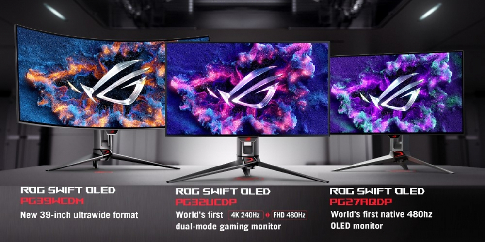 Asus ROG: Neue Gaming-Monitore mit OLED bis 480 Hertz vorgestellt