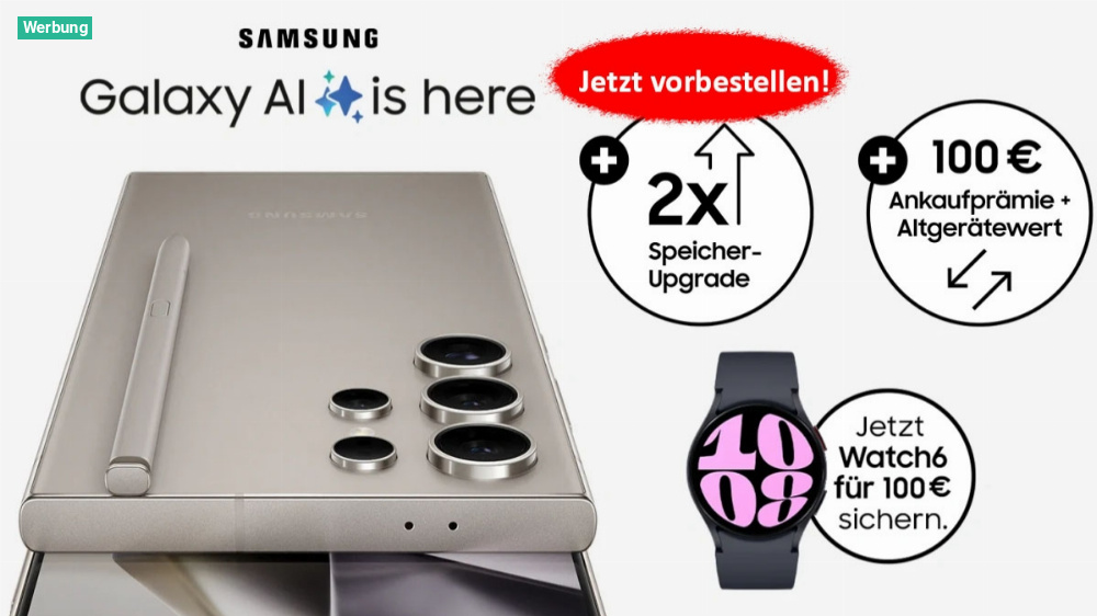 Erstes "KI-Smartphone": So wird's Samsung Galaxy S24 Ultra 400 Euro günstiger 