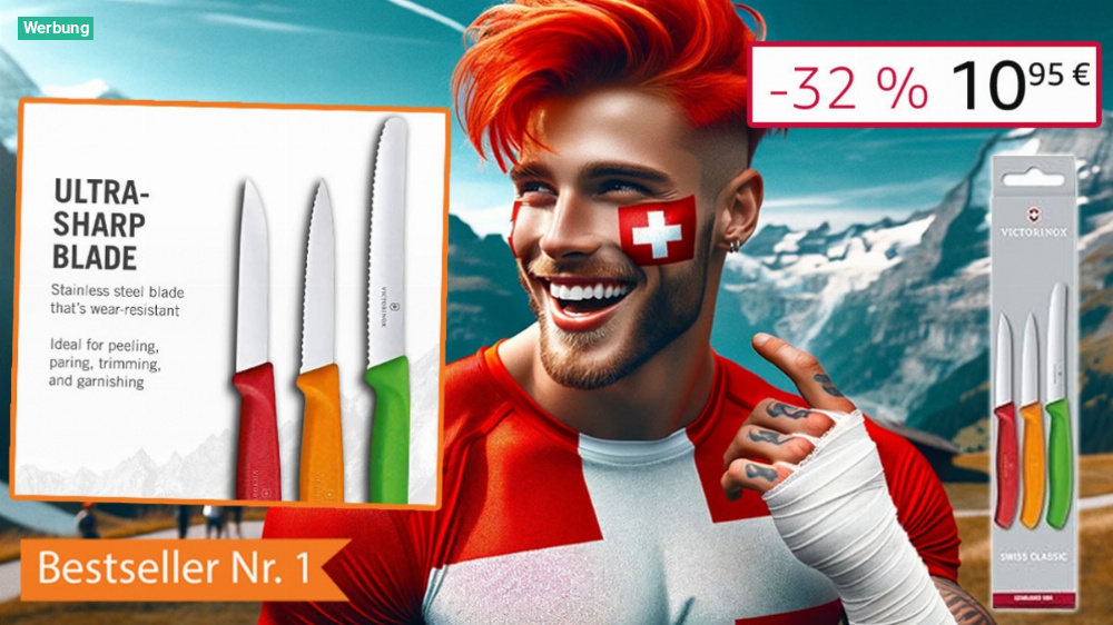 Daran haben wir uns schon böse geschnitten: Schweizer Gemüsemesser-Set für 11 Euro - Bestpreis dank hohem Rabatt