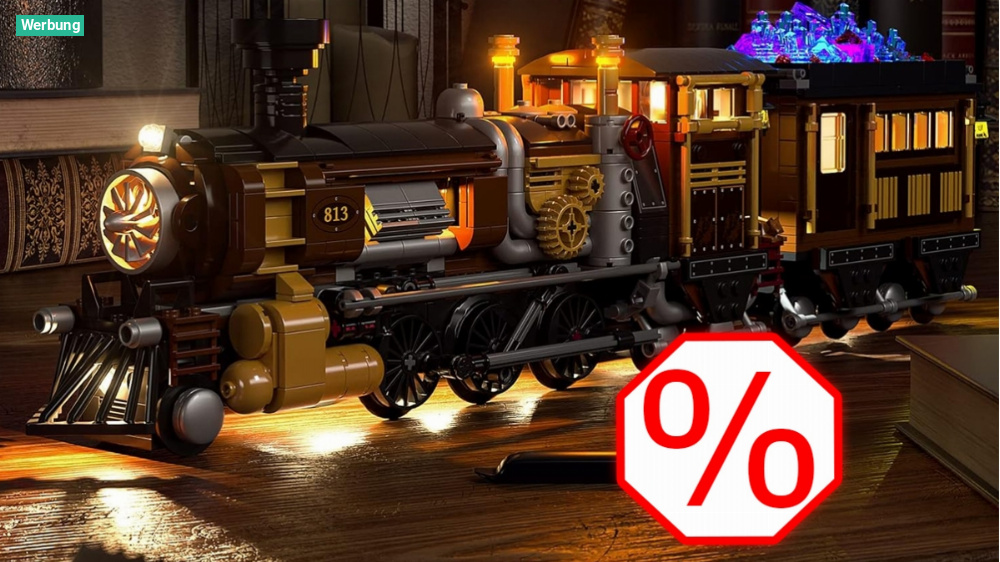 Rabatt-Wahnsinn: Dreifach reduzierter Steampunk-Zug macht Lego Dampf - auch Bahnhof günstiger!