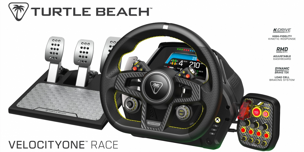 VelocityOne Race: Lenkrad- und Pedalsystem von Turtle Beach liegt bei 700 Euro