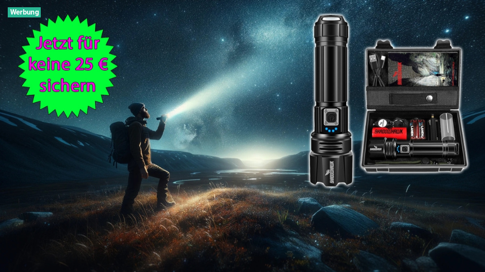 Endlich wieder verfügbar: Amazon reduziert beliebte Taschenlampe von Shadowhawk um sagenhafte 40 Prozent