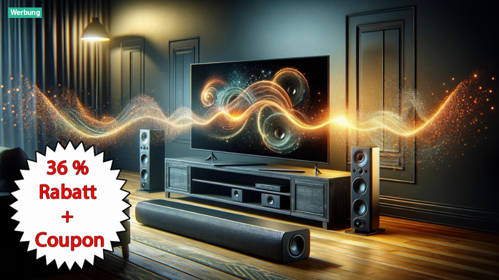 Wer hier nicht zuschlägt, ist selbst schuld: Soundbar mit zwei Lautsprechern und Subwoofer bei Amazon für nur 119,99 €