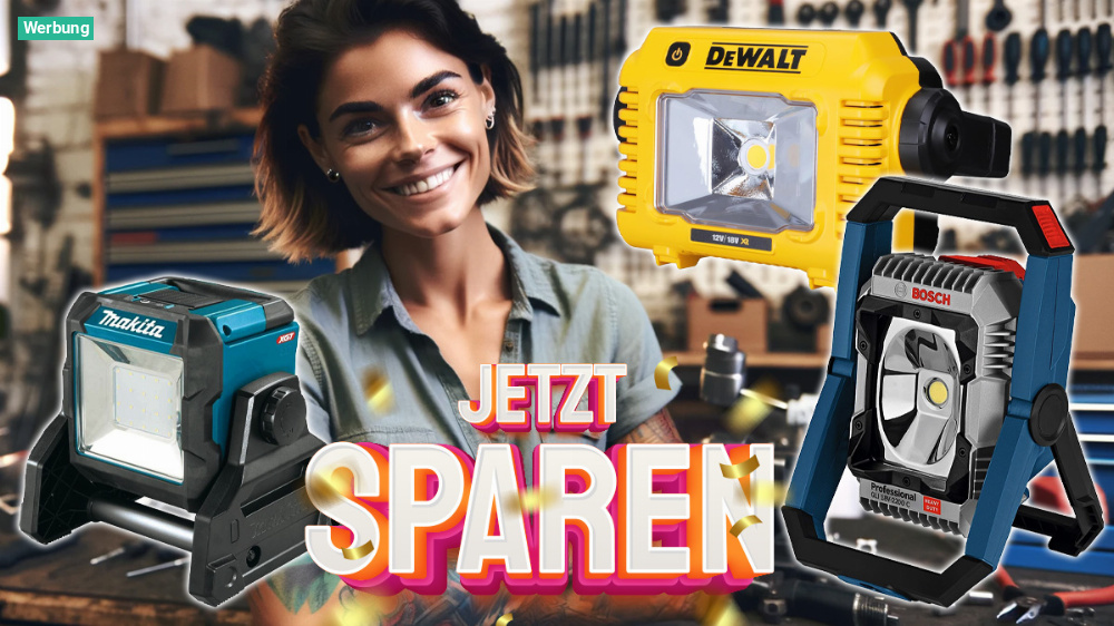 Baustellen-Schnäppchenalarm: Bis zu 46 % Rabatt auf Baustrahler von Makita, Bosch, DeWalt, Einhell und weiteren Marken - Preise schon ab 31,44 Euro!