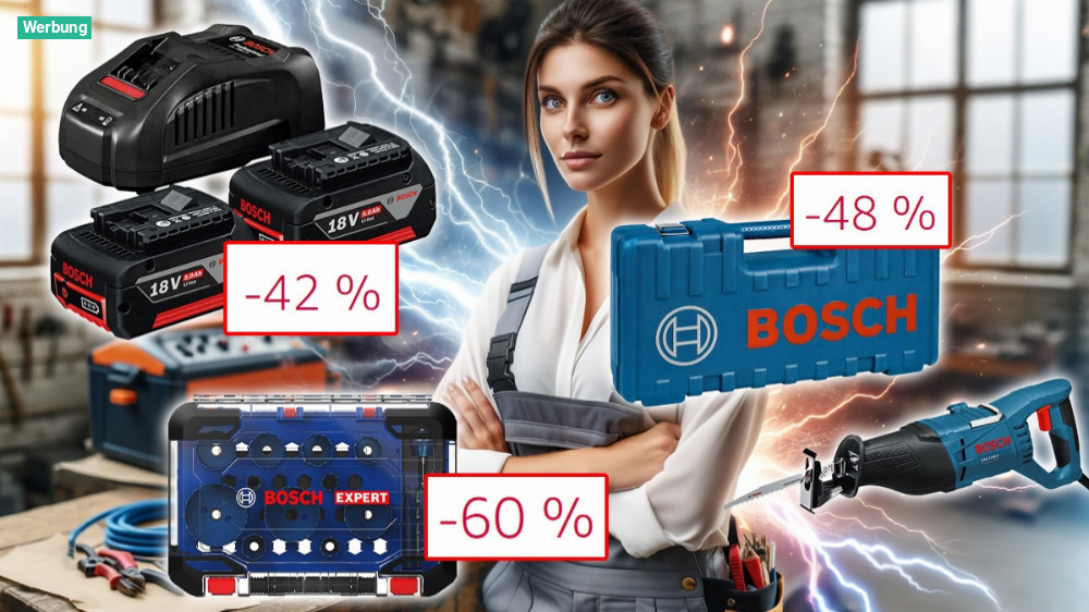 Volle Ladung, kleiner Preis: 42 % Rabatt auf Bosch Professional 18V System Akku Starter-Set