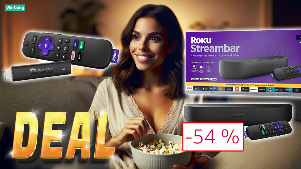 Konkurrenz für Amazon Fire TV Stick? Bis zu 54 % Rabatt auf Roku Streambar und Streaming Stick im Amazon Angebot