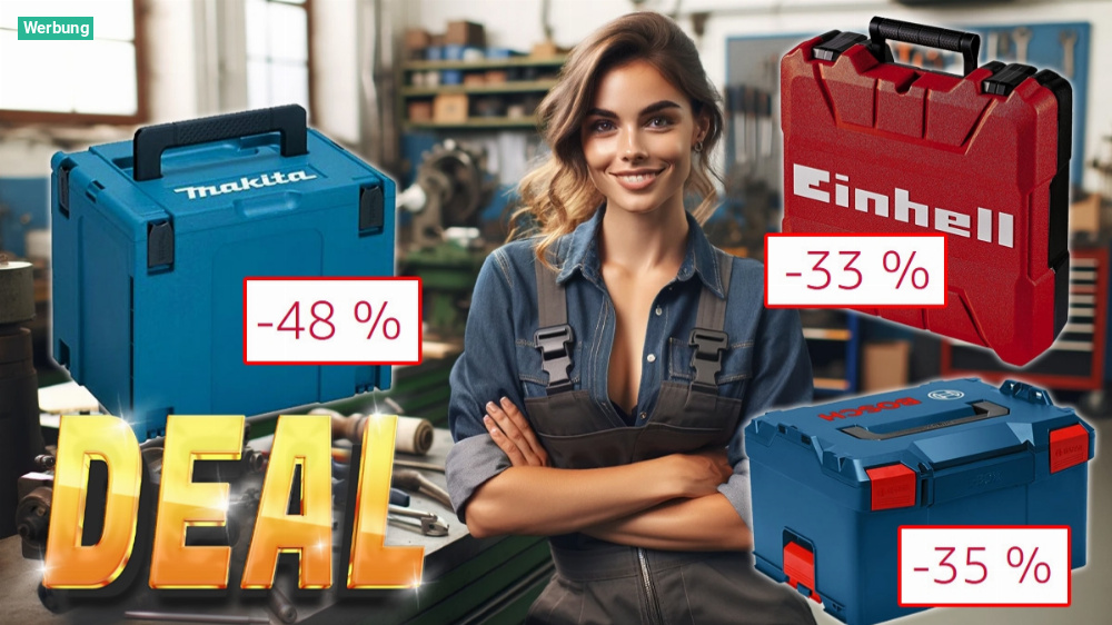 Preiskracher - Systemkoffer ab 13 Euro! Makita, Bosch, Einhell und Stanley Werkzeugkoffer mit bis zu 56 % Rabatt im Amazon Angebot