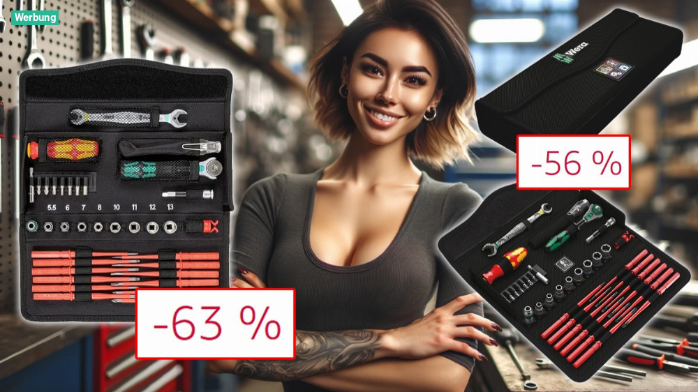 Wera-Preiskracher! Knallharte 63 % und über 170 Euro Rabatt auf das 35-teilige Wera Kraftform Kompakt Wartungsset