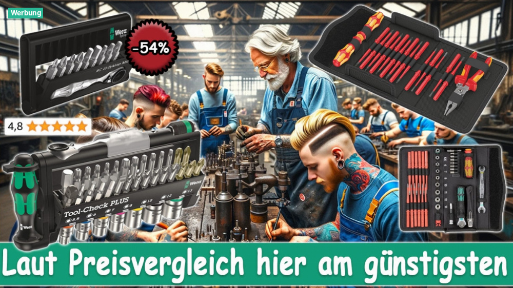 Amazon wirft Wera raus: Tool-Check Plus mit Zyklop Mini, Bits, VDE-Klingen und Set mit Knipex Zange zum Bestpreis