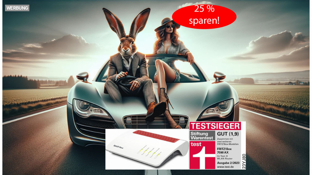 Günstiger als bei den Oster-Angeboten? FritzBox mit einem Rabatt von 25 Prozent als Last-Minute-Geschenk (Update)