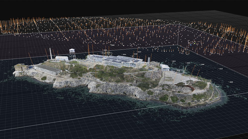 Alcatraz: AMD Ryzen Threadripper Pro berechnet revolutionäres 3D-Modell der legendären Gefängnisinsel