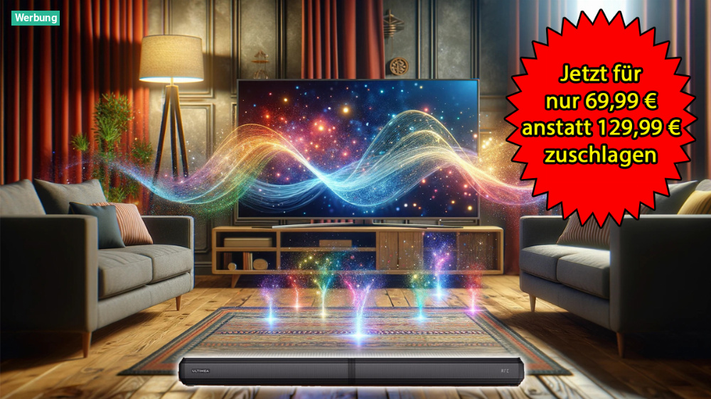 Wirklich kein Preisfehler? Soundbar mit raffiniertem Feature fällt bei Amazon von 129,99 € auf 69,99 €