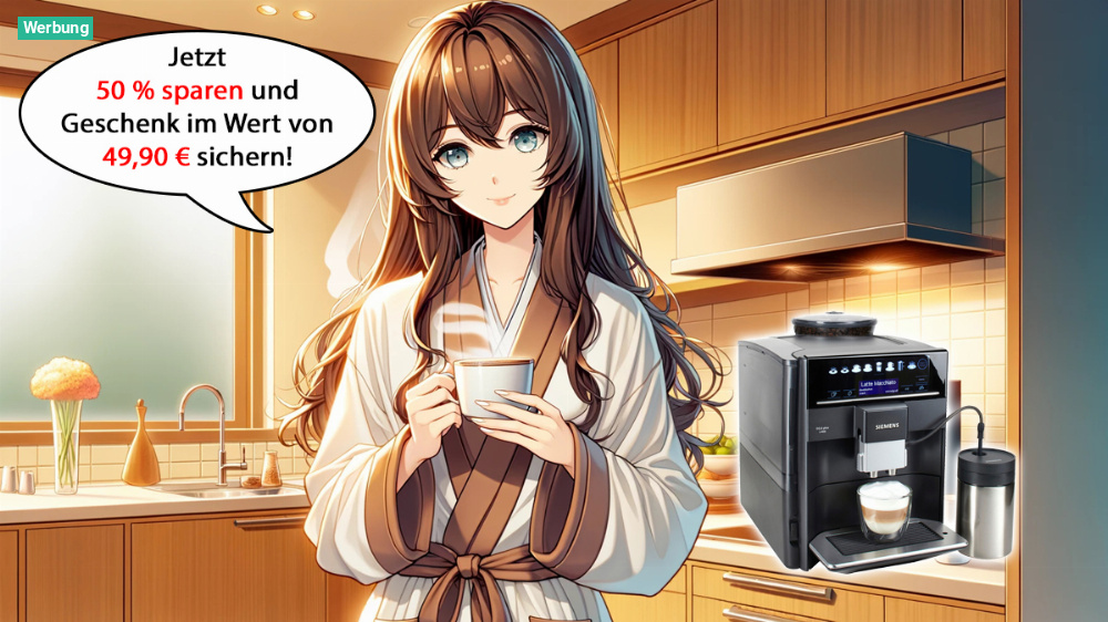 Das will man nicht verpassen: Kaffeevollautomat von Siemens bei Otto mit 50 % Rabatt im Angebot - inklusive Geschenk