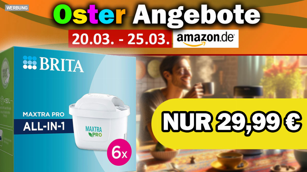 Leckerer Kaffee und Tee gefällig? Beliebte BRITA Wasserfilter-Kartusche im Halbjahrespaket mit 29 % Rabatt macht Heißgetränke noch schmackhafter