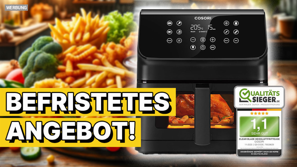 Mehr als heiße Luft: Heißluftfritteuse-Testsieger mit über 90.000 Bewertungen lässt Philips beim Preis alt aussehen