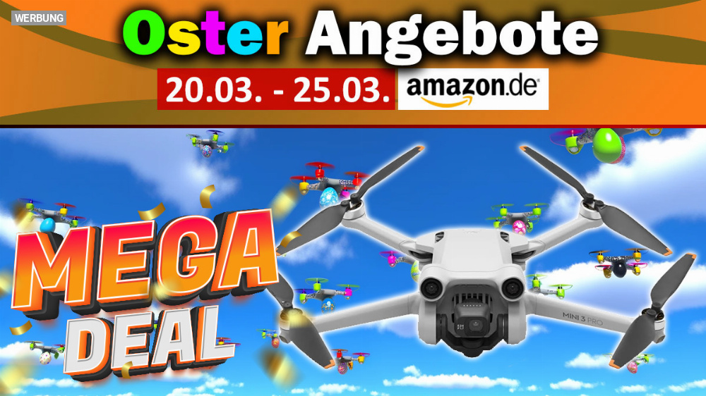 DJI Drohne hebt ab, Preis stürzt ab! Jetzt DJI Mini 3 günstig im Amazon Oster-Angebot abstauben (Update)